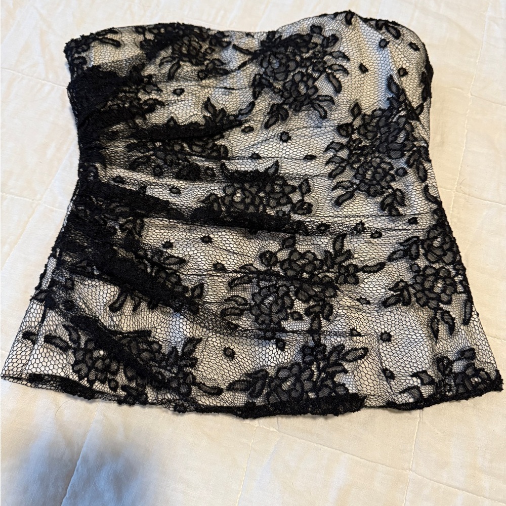 ✨ Authentic Dolce & Gabbana Black Lace Bustier Corset — Size 40 (Fits XS–S) ✨